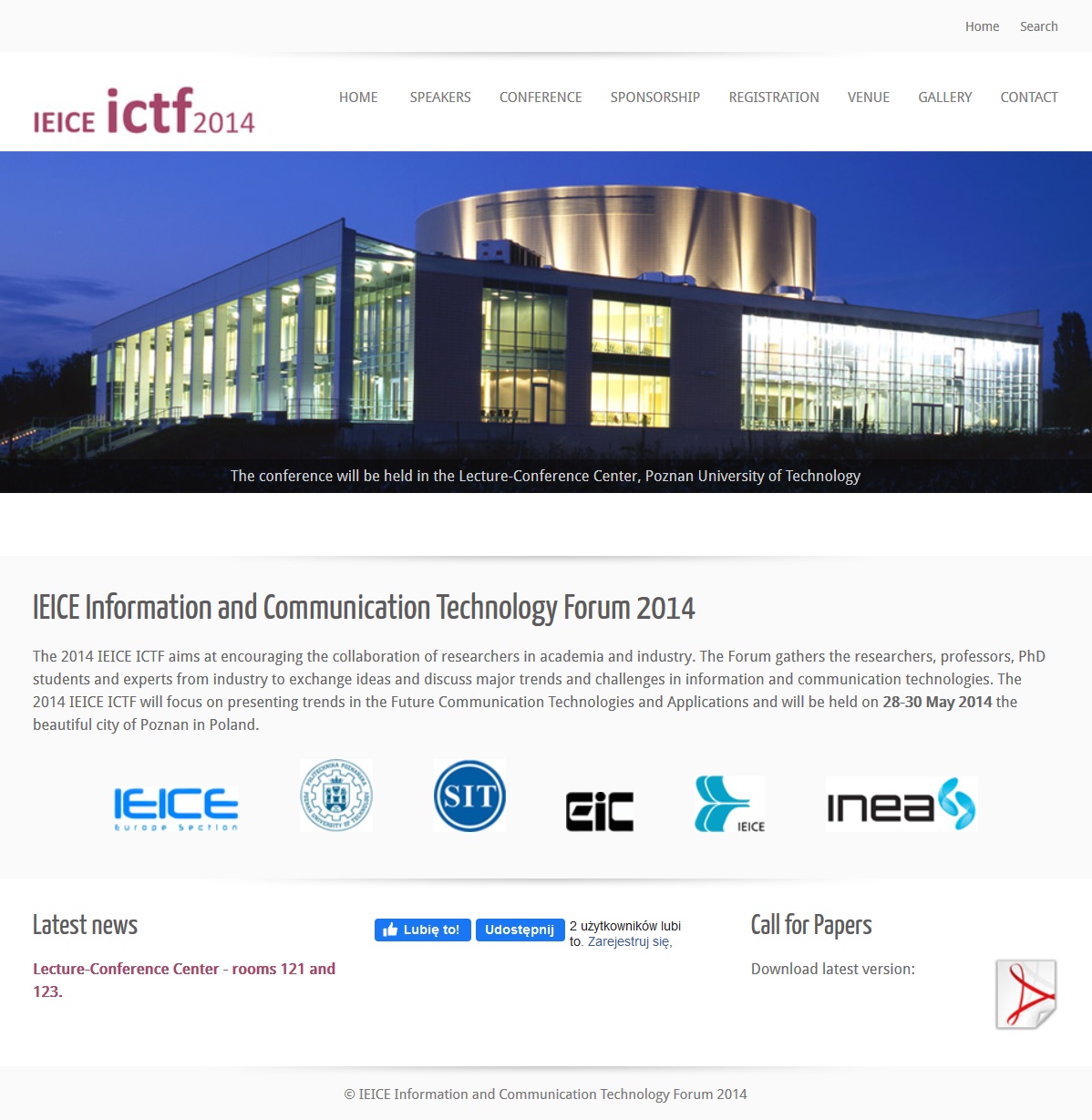 Screenshot of the archive version of the page.