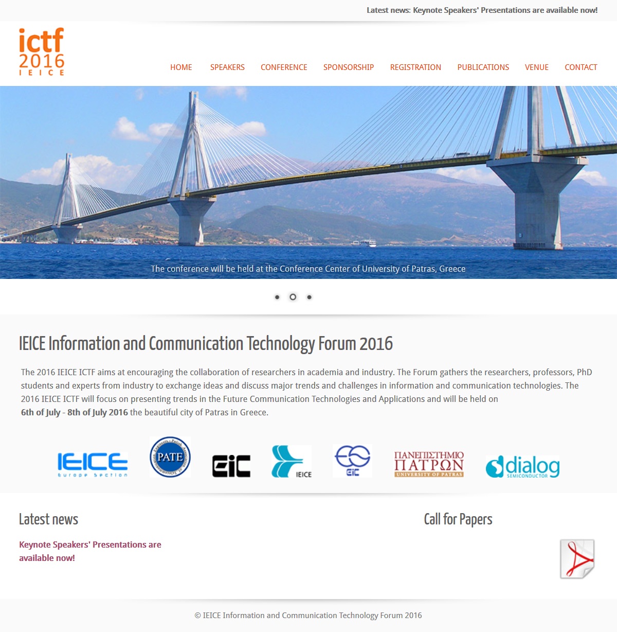 Screenshot of the archive version of the page.