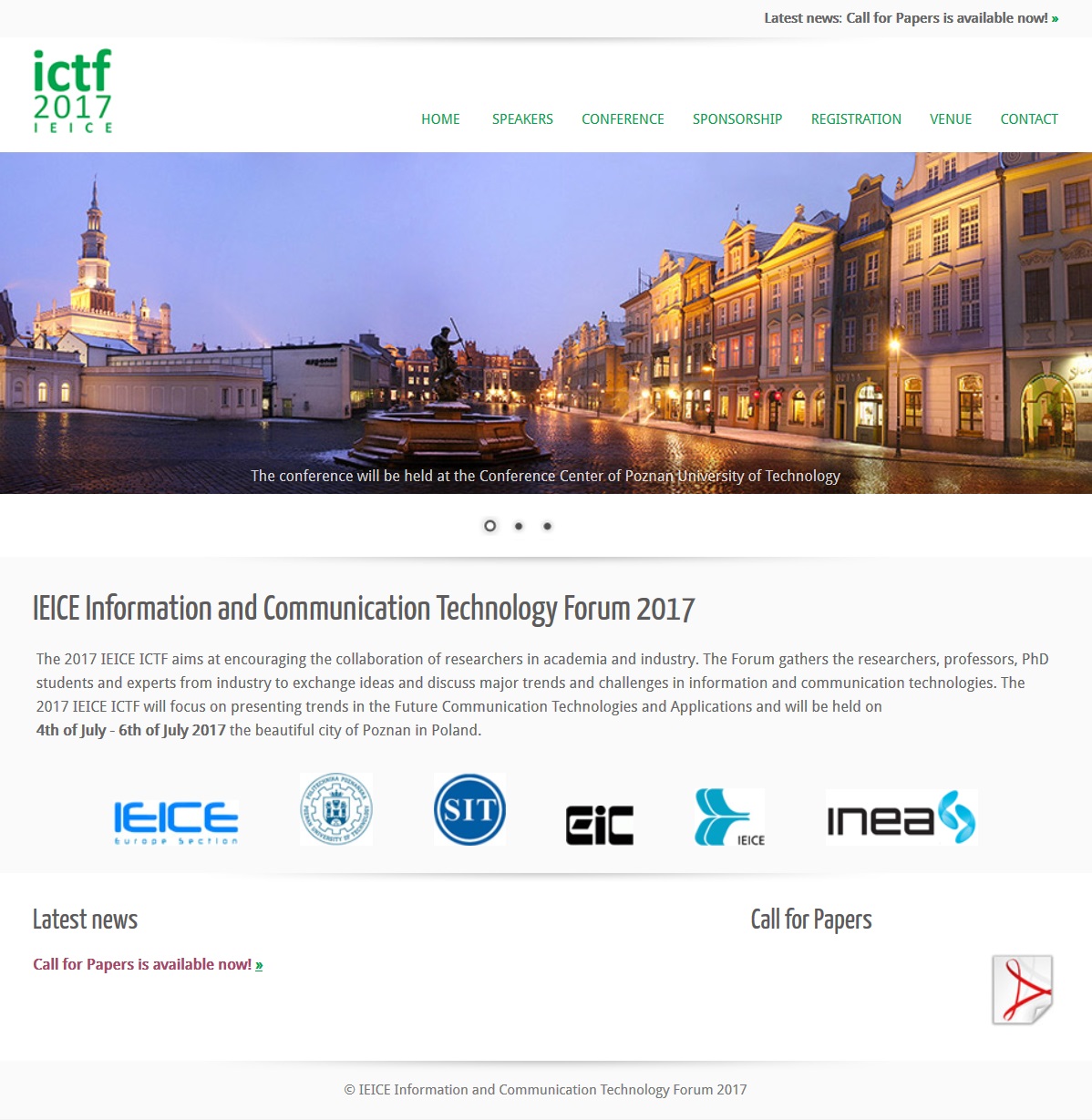 Screenshot of the archive version of the page.