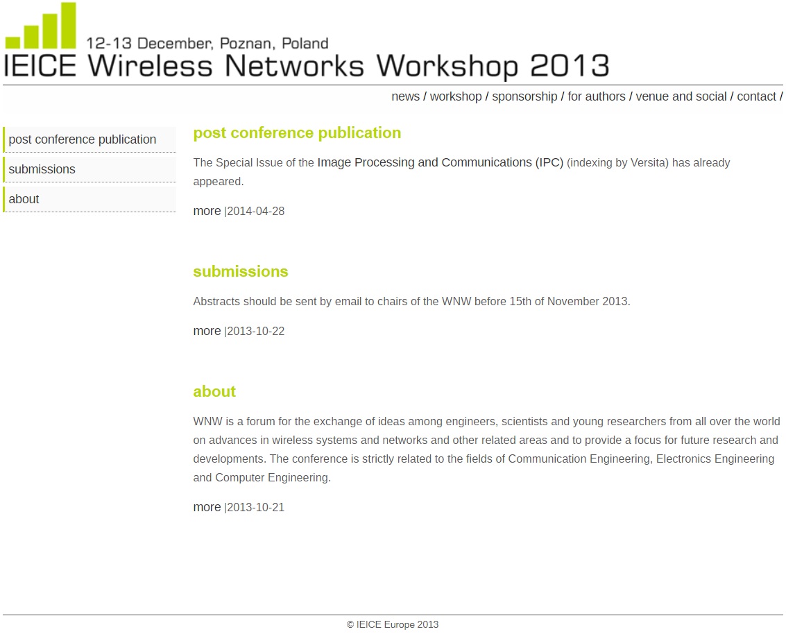 Screenshot of the archive version of the page.